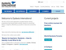 Tablet Screenshot of dyslexia-international.org